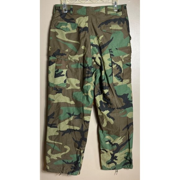 NOS US Military Cold Weather Trousers 1987 Woodland Camo Cargo M-Long - Picture 2 of 9